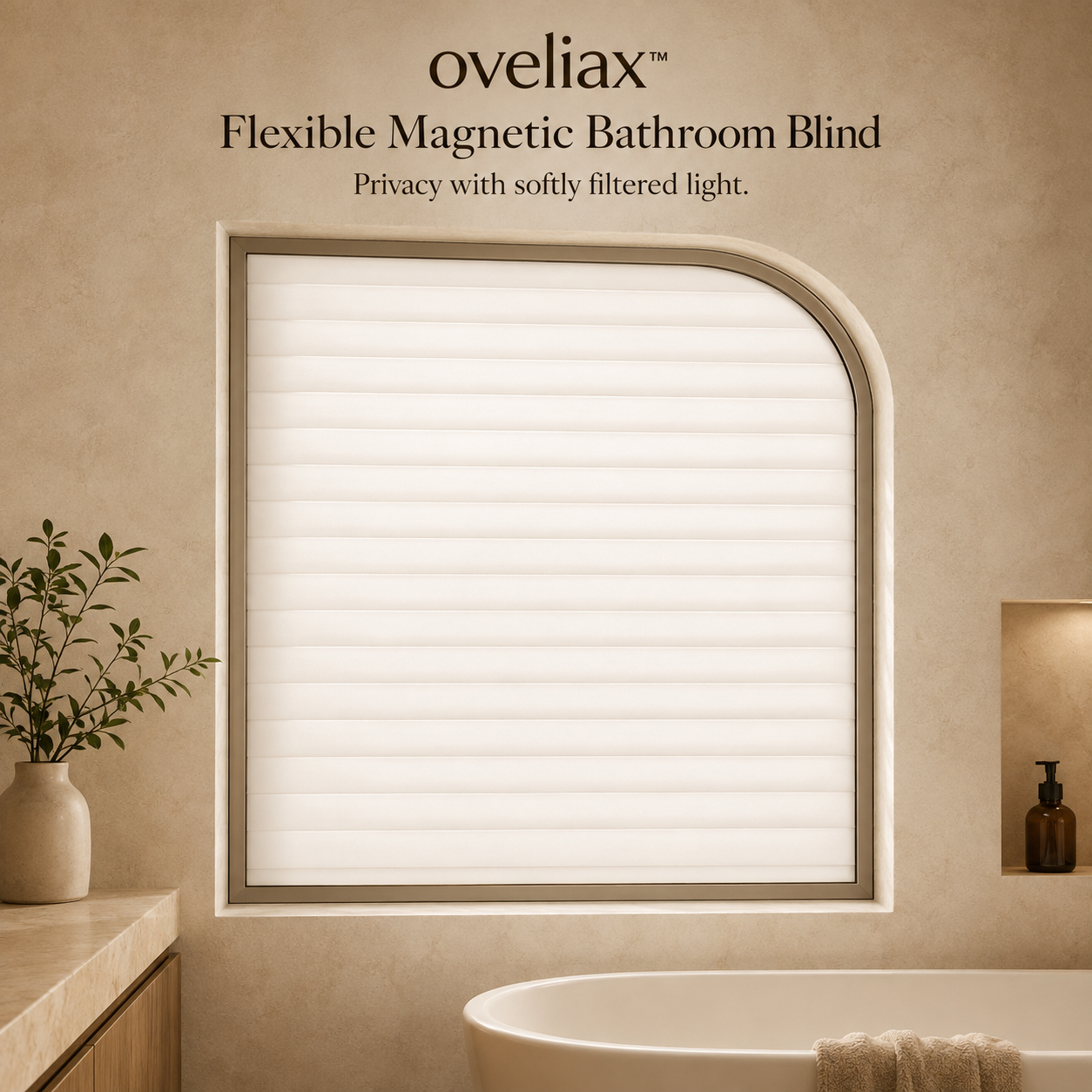 oveliax™ Magnetic Bathroom Privacy Shade