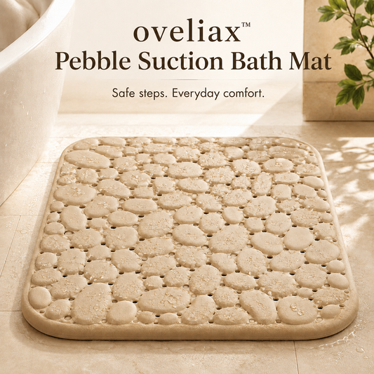 oveliax™ Pebble Suction-Grip Bath Mat