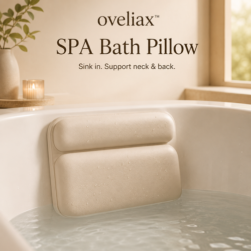 oveliax™ Spa Bath Pillow with Neck & Back Support