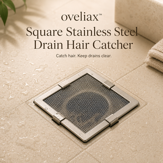 oveliax™ Square Stainless Steel Drain Hair Catcher
